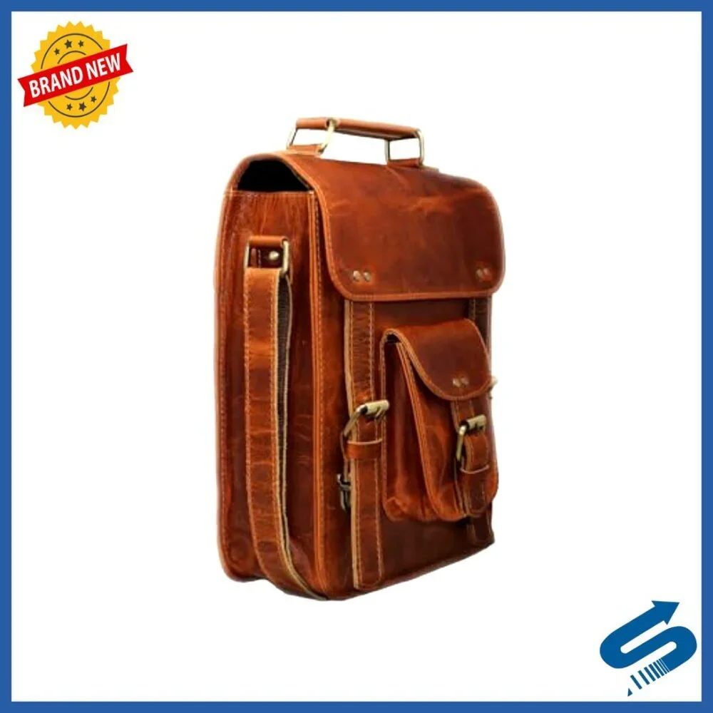 Genuine Leather Messenger Bag Laptop Satchel Crossbody Shoulder Bag